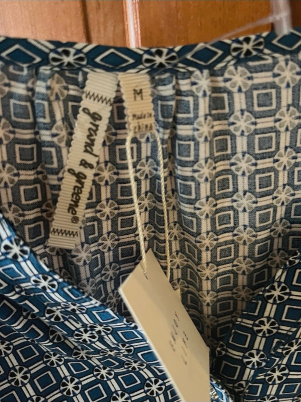 Grand & Greene Blue Geometric Tunic - Picture 3 of 12